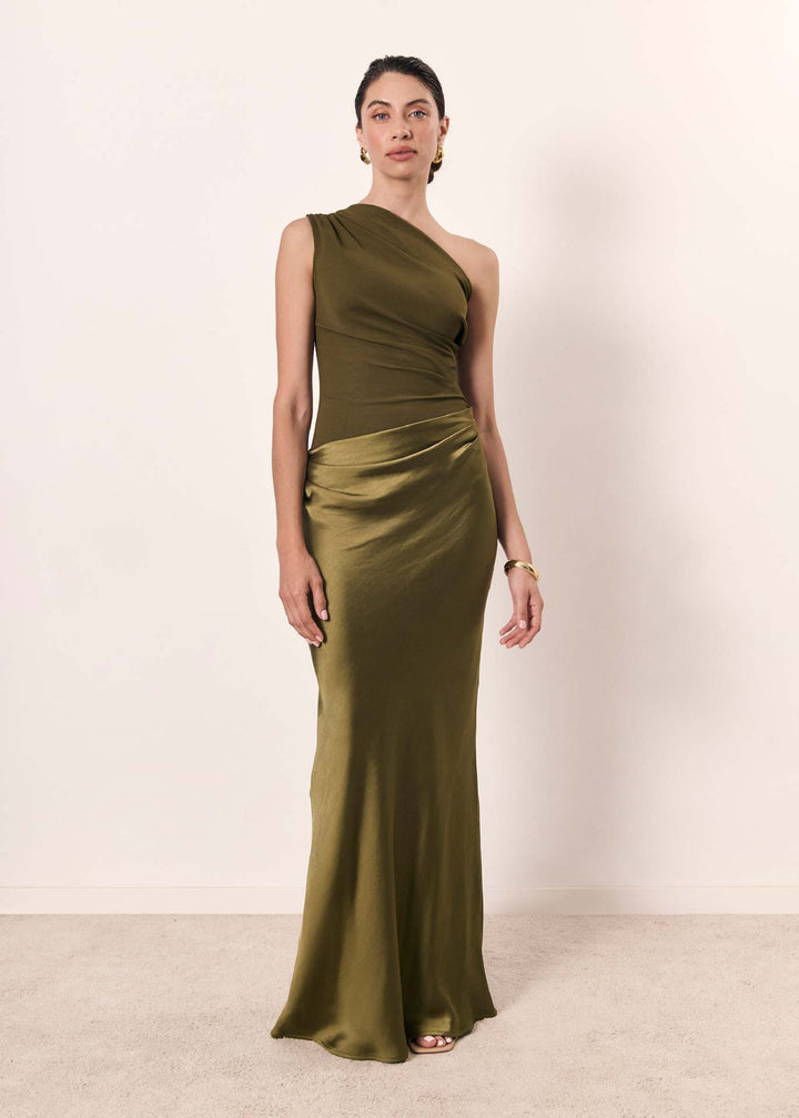 Women's Elegant Asymmetric Formal Wedding Guest Dress | Maxi