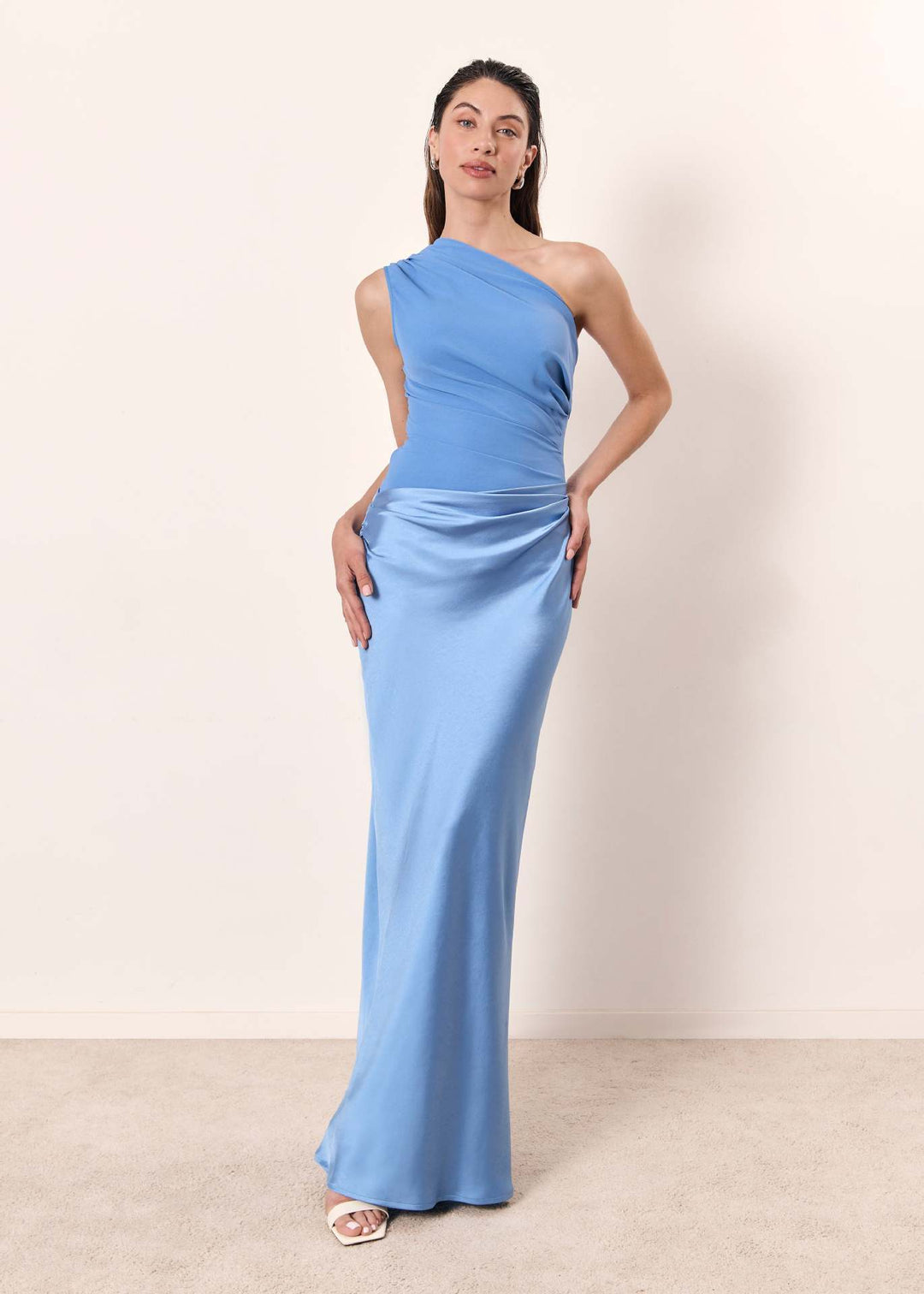 Women's Elegant Asymmetric Formal Wedding Guest Dress | Maxi