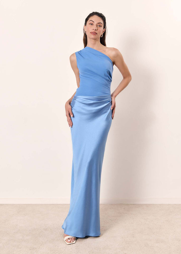 Women's Elegant Asymmetric Formal Wedding Guest Dress | Maxi