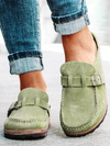 Women's Casual Buckle Detail Slip On Clogs | Orthopedic
