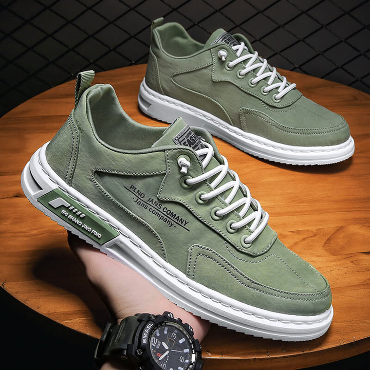 Men's Classic Flat Sole Lace-Up Sneakers | Orthopedic