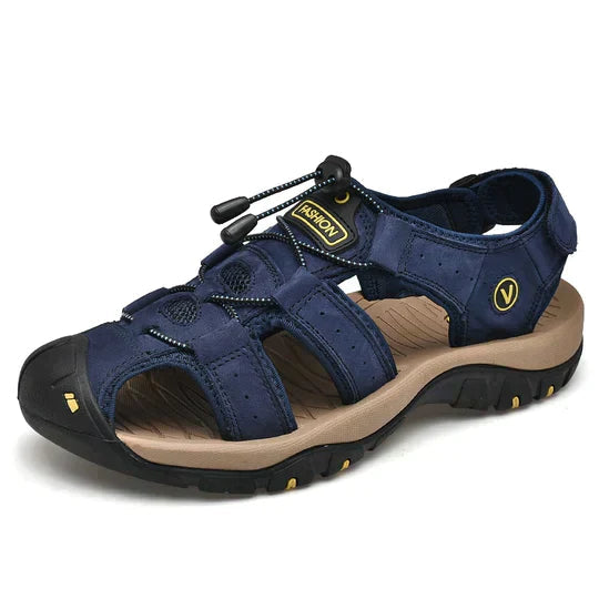 Men's Hook and Loop Orthopedic Outdoor Sandals | Ankle Strap