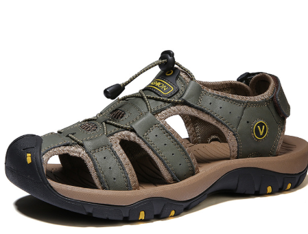 Men's Hook and Loop Orthopedic Outdoor Sandals | Ankle Strap
