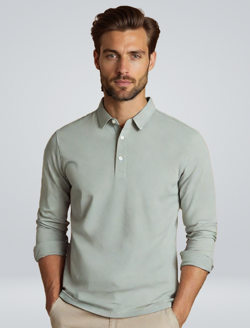 Men's Classic Collared Work Polo Shirt | Long Sleeve