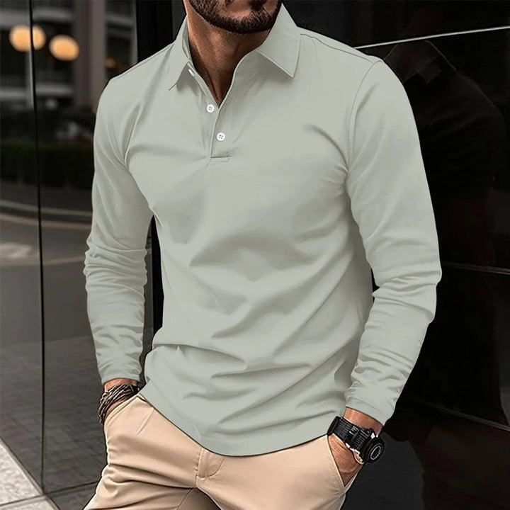 Men's Classic Collared Work Polo Shirt | Long Sleeve