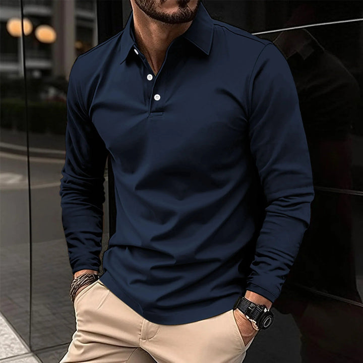 Men's Classic Collared Work Polo Shirt | Long Sleeve