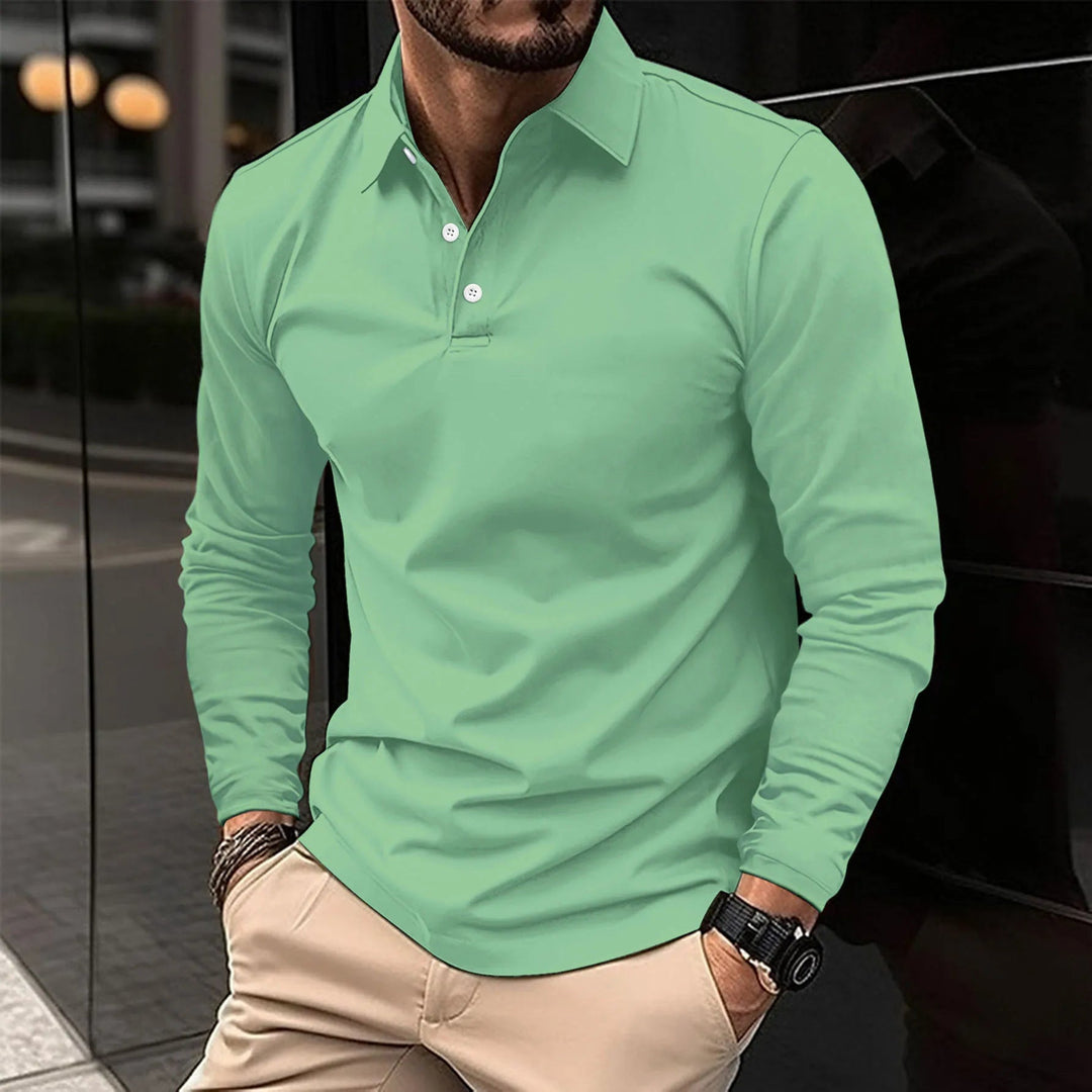 Men's Classic Collared Work Polo Shirt | Long Sleeve
