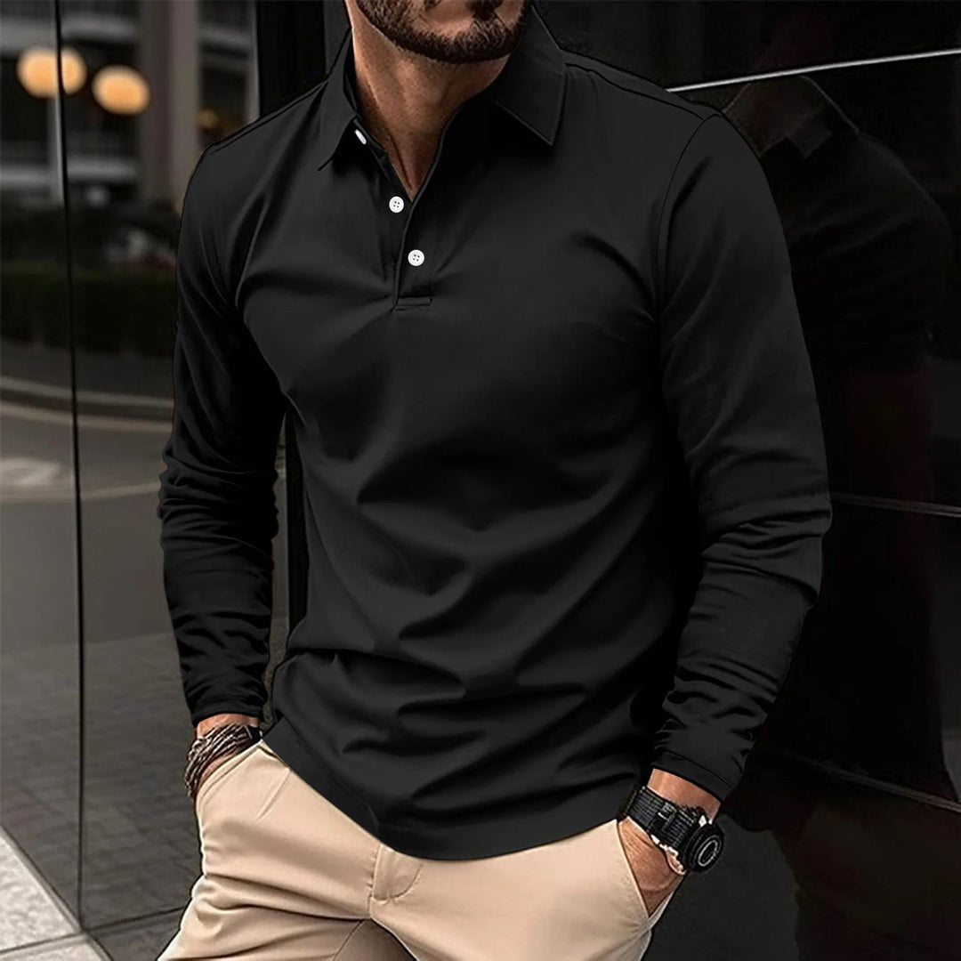 Men's Classic Collared Work Polo Shirt | Long Sleeve
