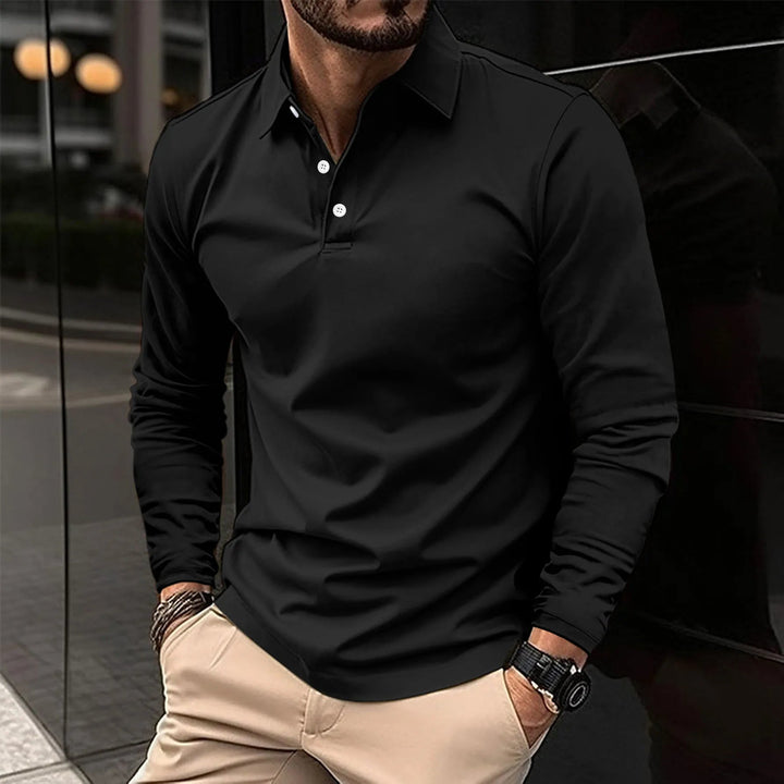 Men's Classic Collared Work Polo Shirt | Long Sleeve