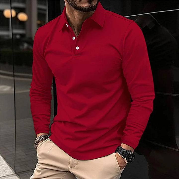 Men's Classic Collared Work Polo Shirt | Long Sleeve