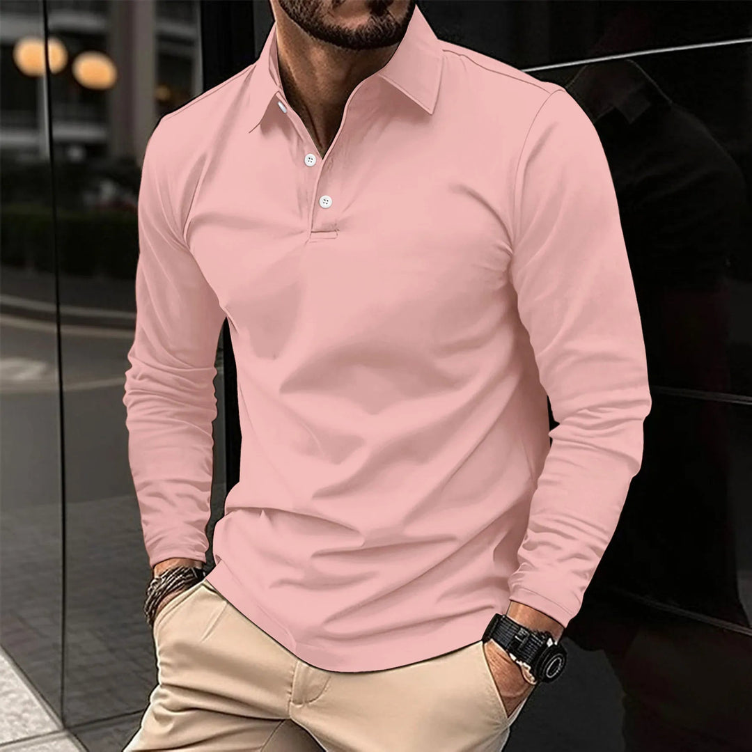 Men's Classic Collared Work Polo Shirt | Long Sleeve