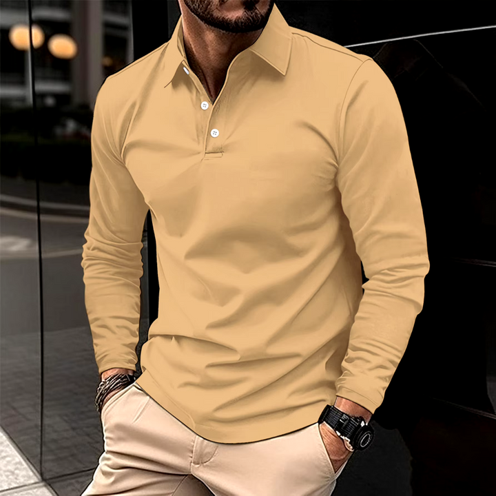 Men's Classic Collared Work Polo Shirt | Long Sleeve