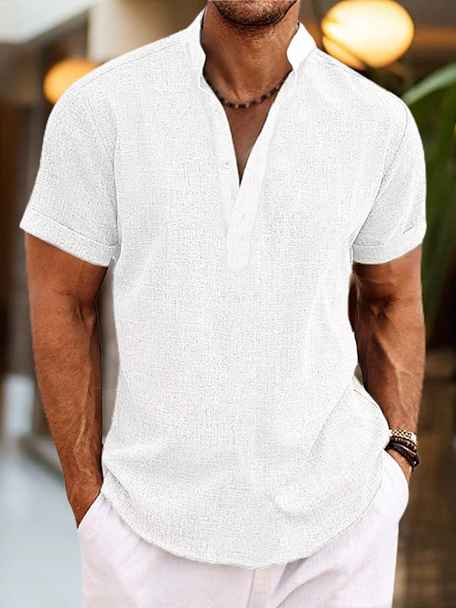Men's Summer V-neck Polo Shirt | Short Sleeve