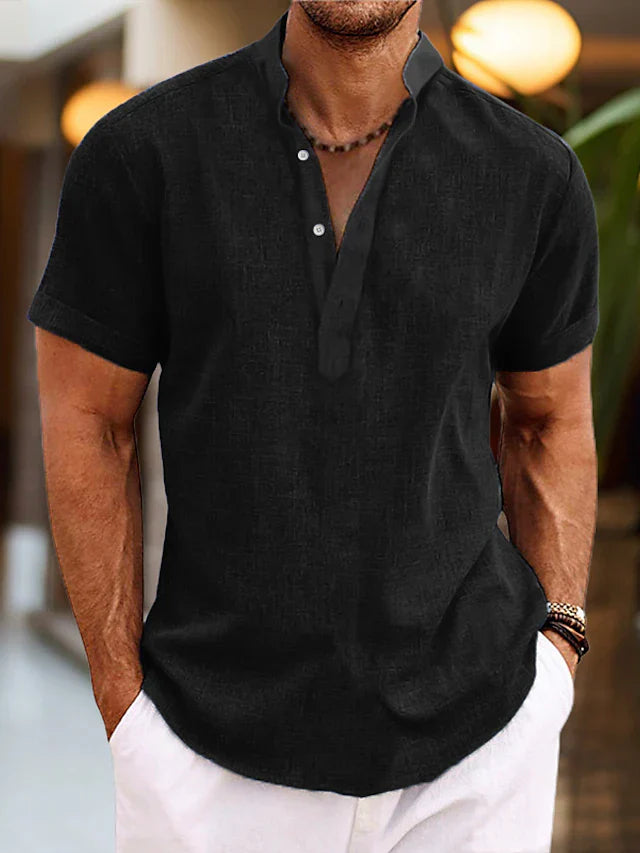 Men's Summer V-neck Polo Shirt | Short Sleeve