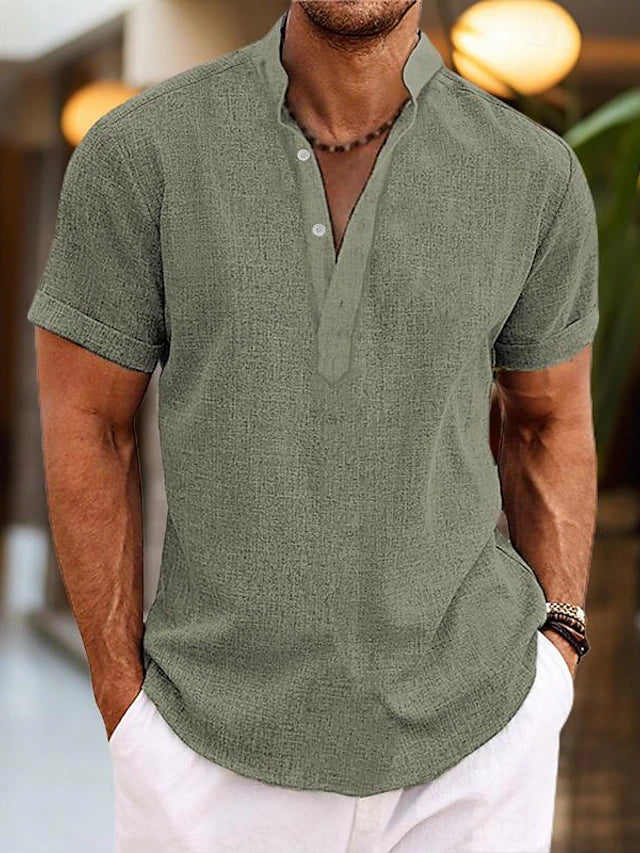 Men's Summer V-neck Polo Shirt | Short Sleeve