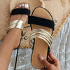 Women's Flat Sole Orthopedic Multi-Strap Slide Sandals | Slip On