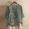 Women's Vintage Button Detail Floral Blouse | Three Quarter Sleeves