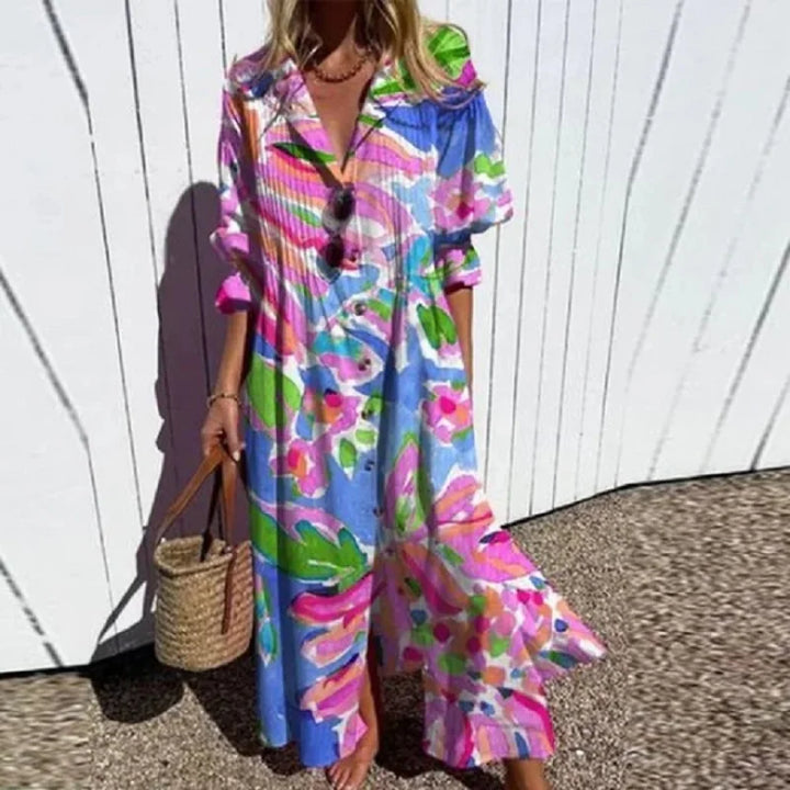 Women's Colorful Elegant Summer Dress | Maxi