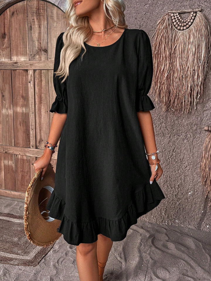 Women's Elegant Summer Puff Sleeve Dress | Mini