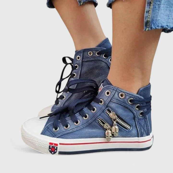 Women's Casual High Top Lace Up Shoes | Orthopedic
