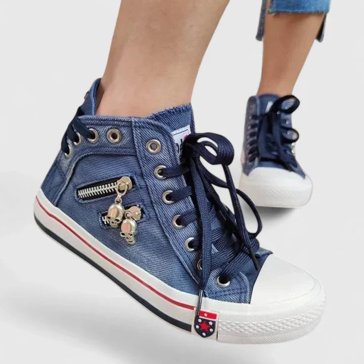 Women's Casual High Top Lace Up Shoes | Orthopedic