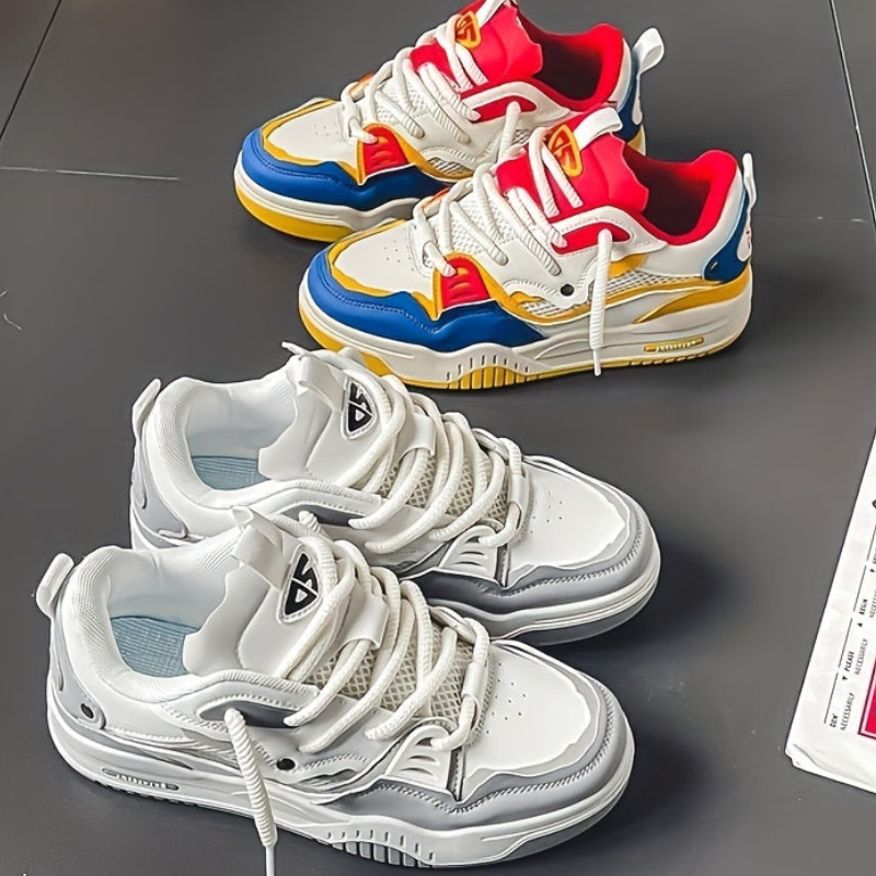 Men's Streetwear Style Chunky Orthopedic Sneakers | Lace-Up