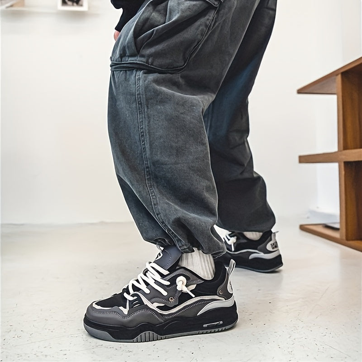 Men's Streetwear Style Chunky Orthopedic Sneakers | Lace-Up
