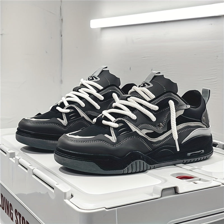 Men's Streetwear Style Chunky Orthopedic Sneakers | Lace-Up
