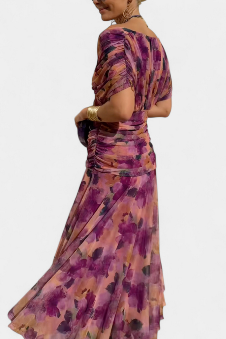 Women's Elegant Wedding Guest Off Shoulder Dress | Maxi