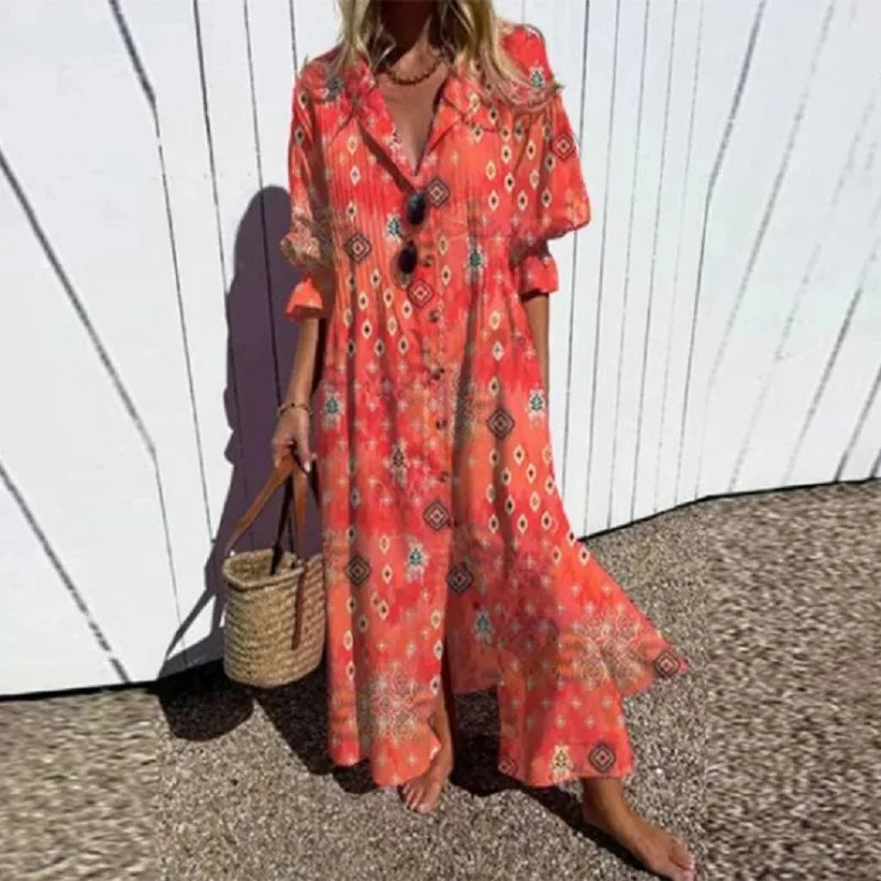 Women's Colorful Elegant Summer Dress | Maxi