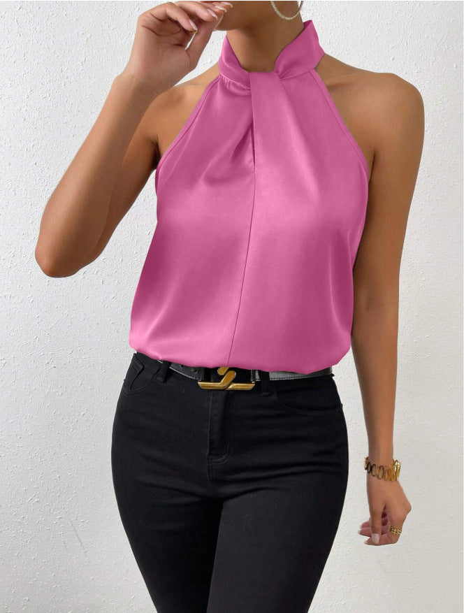 Women's Chique Knot Collar Halter Top | Party