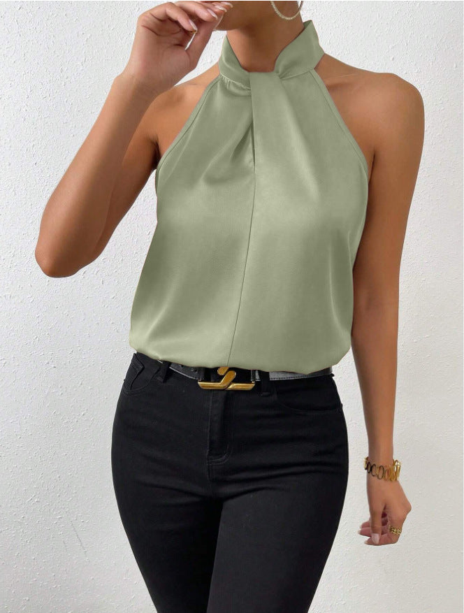 Women's Chique Knot Collar Halter Top | Party