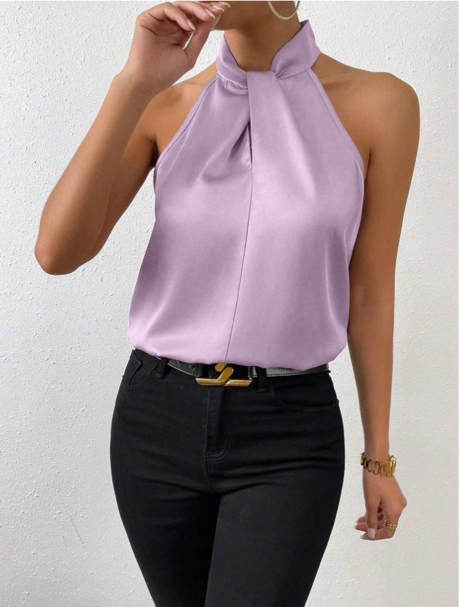 Women's Chique Knot Collar Halter Top | Party