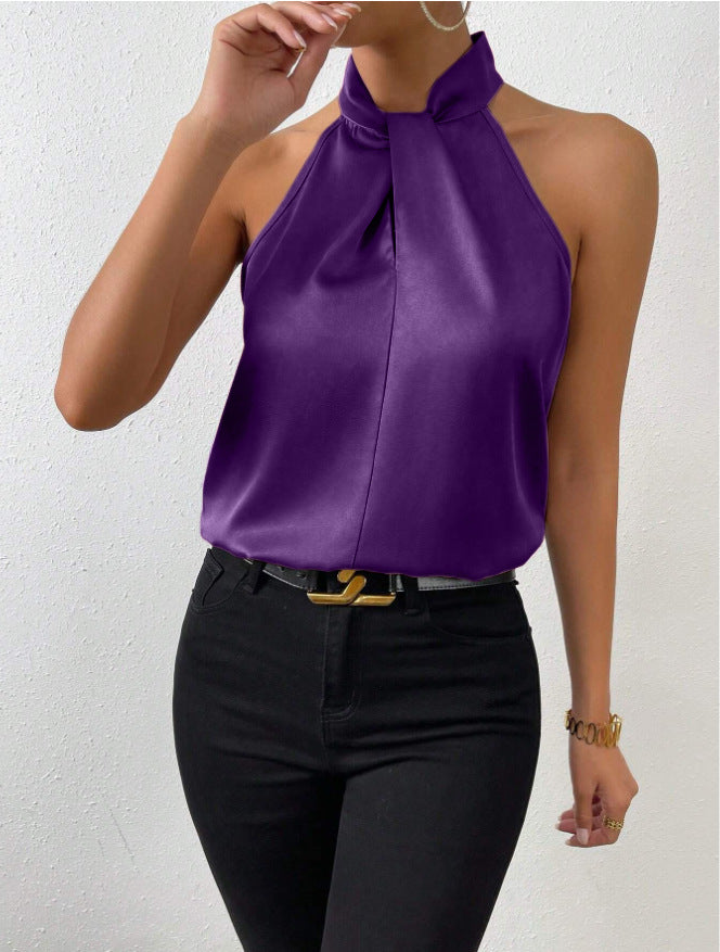 Women's Chique Knot Collar Halter Top | Party
