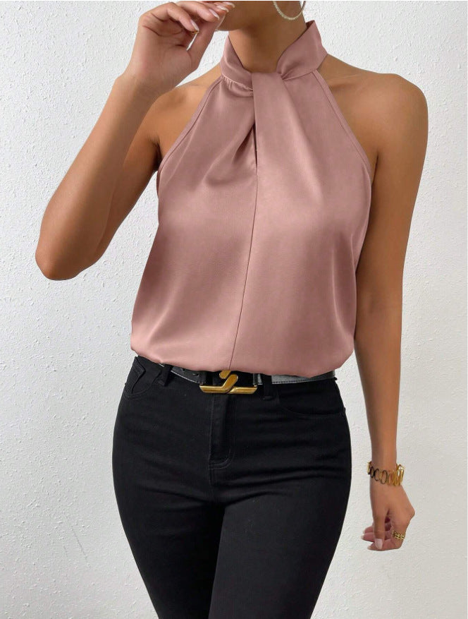 Women's Chique Knot Collar Halter Top | Party
