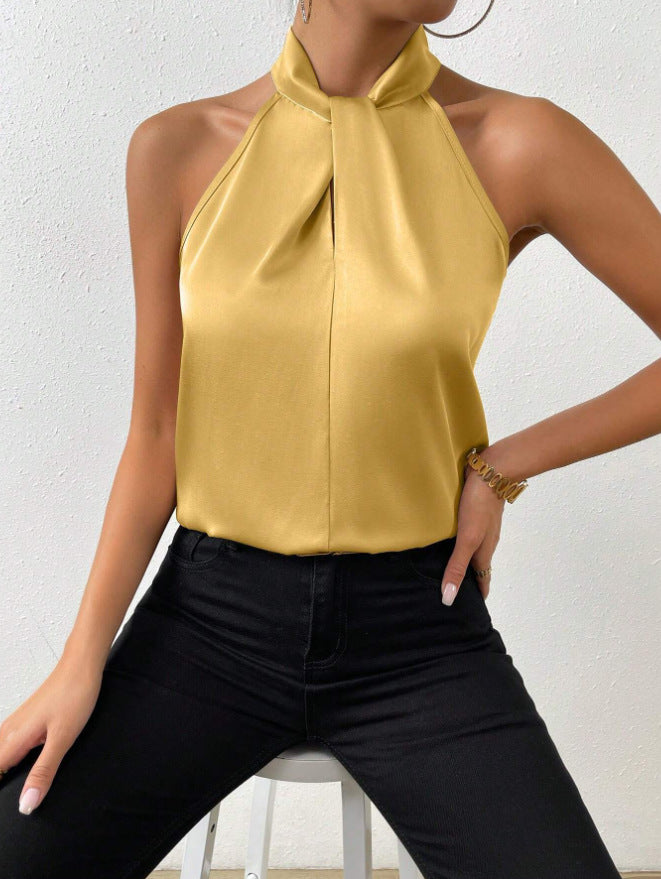 Women's Chique Knot Collar Halter Top | Party