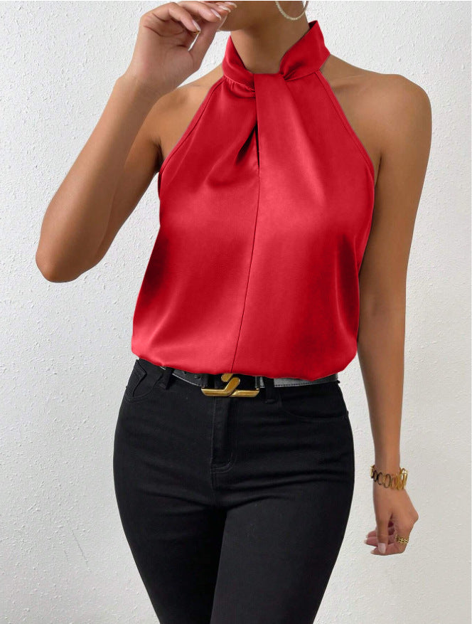Women's Chique Knot Collar Halter Top | Party