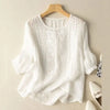 Women's Casual Loose Fit Floral Pattern Blouse | Three Quarter Sleeves