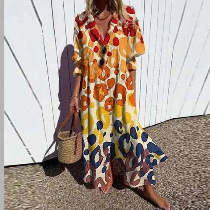Women's Colorful Elegant Summer Dress | Maxi
