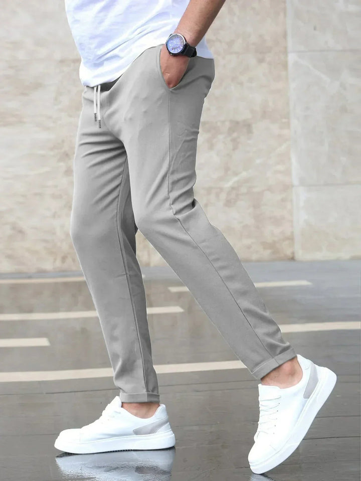 Men's Casual Slim Fit Trousers | Drawstring