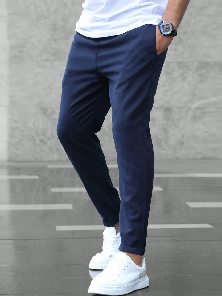 Men's Casual Slim Fit Trousers | Drawstring