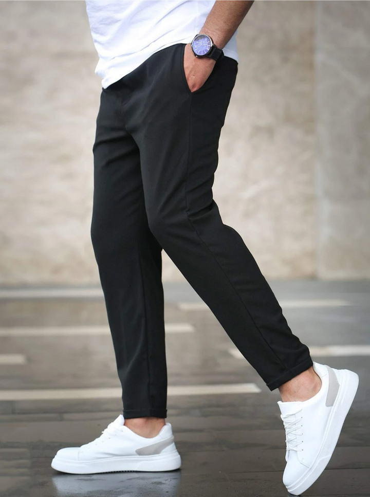 Men's Casual Slim Fit Trousers | Drawstring