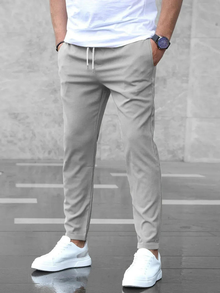 Men's Casual Slim Fit Trousers | Drawstring