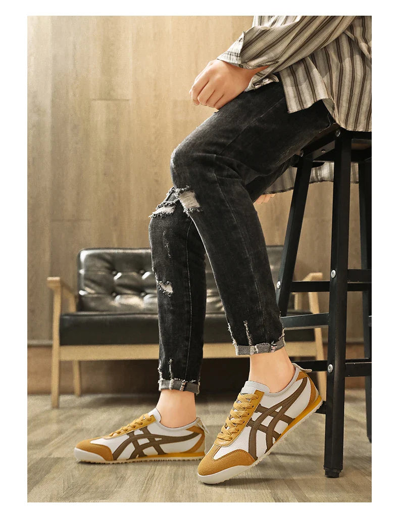 Men's Casual Retro Style Lace Up Orthopedic Sneakers | Low Top