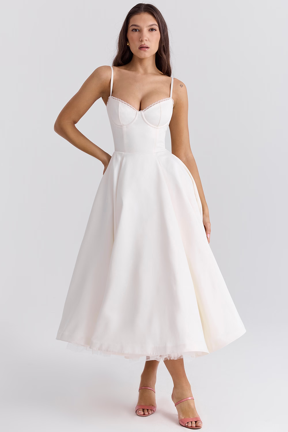 Women's Elegant Prom Spaghetti Strap Dress | Midi