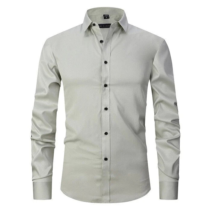 Men's Button-Up Collared Work Shirt | Long Sleeve
