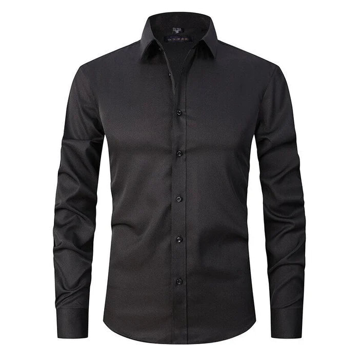 Men's Button-Up Collared Work Shirt | Long Sleeve