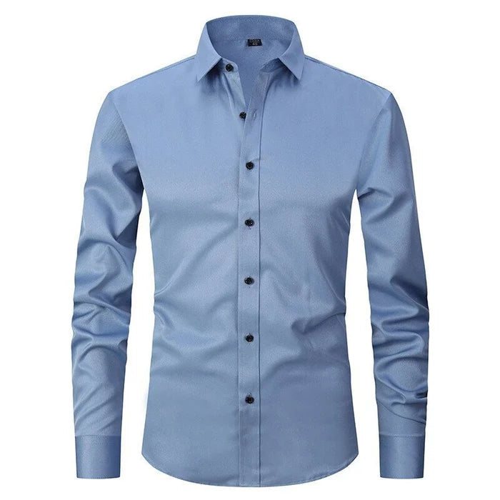 Men's Button-Up Collared Work Shirt | Long Sleeve