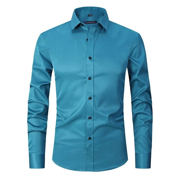 Men's Button-Up Collared Work Shirt | Long Sleeve