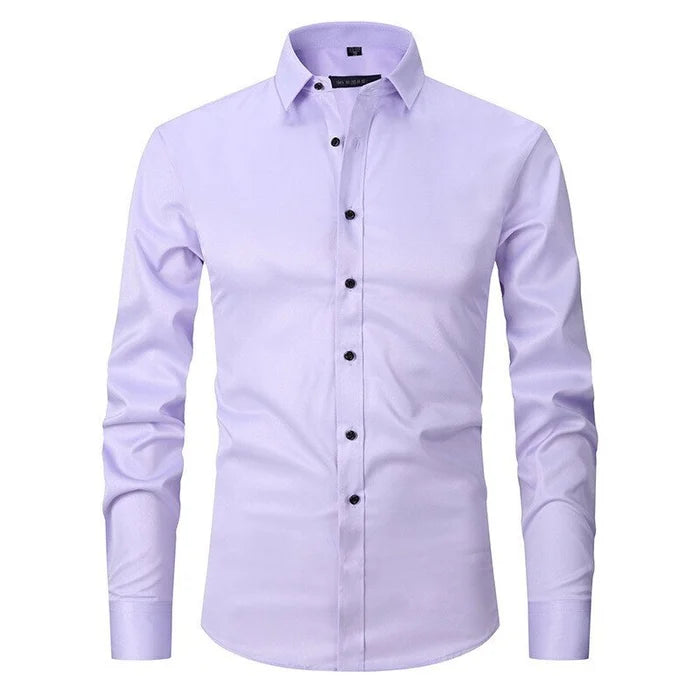 Men's Button-Up Collared Work Shirt | Long Sleeve